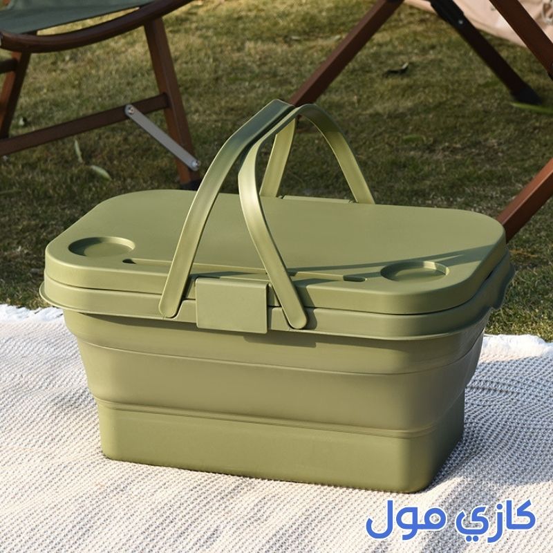 سلة تخزين متعددة الاستخدامات قابلة للطي للتخييم والنزهات