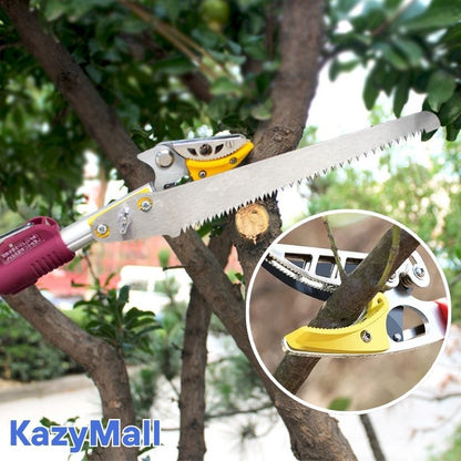 مقص تقليم الأشجار قابل للتمديد مع منشار مدمج