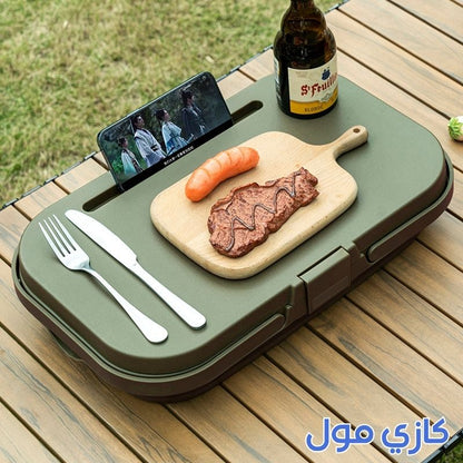 سلة تخزين متعددة الاستخدامات قابلة للطي للتخييم والنزهات