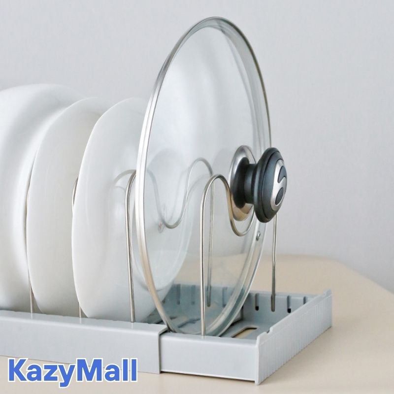 منظّم المطبخ قابل للتوسيع لترتيب الأواني وتوفير المساحة